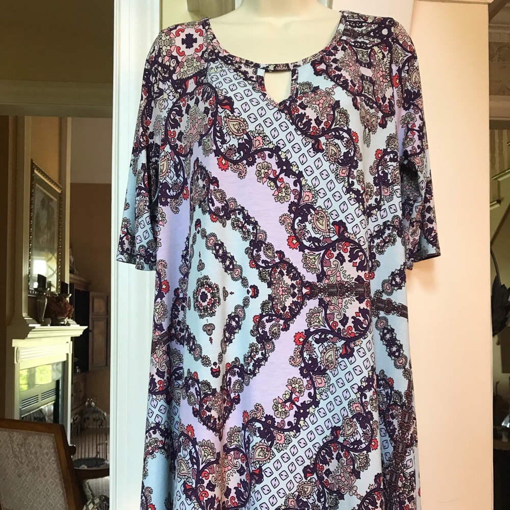 2 B Together colorful design asymmetrical dress